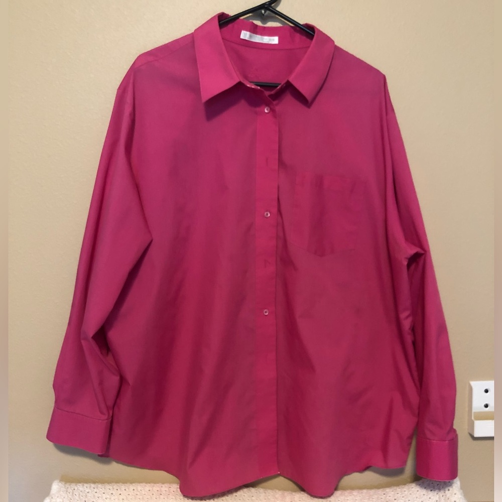 Foxcroft Tropical Pink Blouse 22W